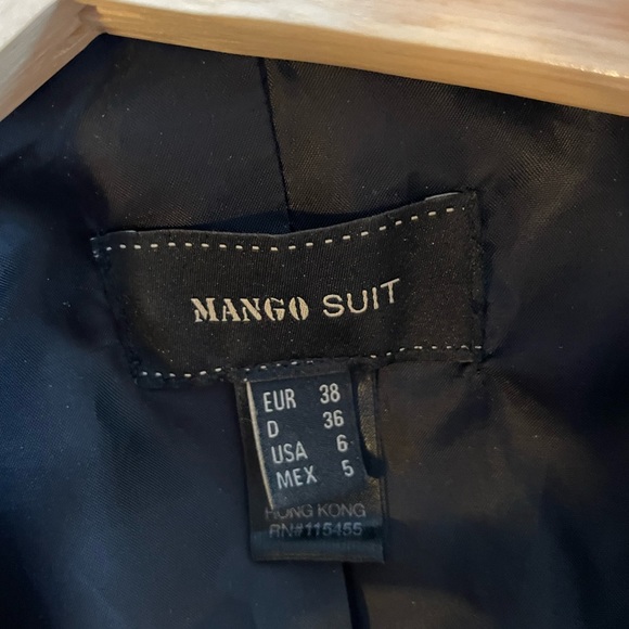 Mango | Structured Wool Suit Jacket | Grey | Size 6 | Blazer | Inner lining - Picture 5 of 9